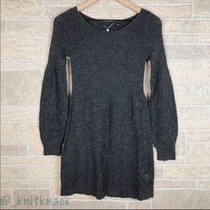 Anthro Knitted & Knotted Gray Alpaca Sweater